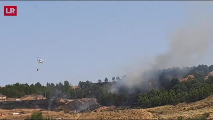 Los Bomberos sofocan un fuego en Alberite