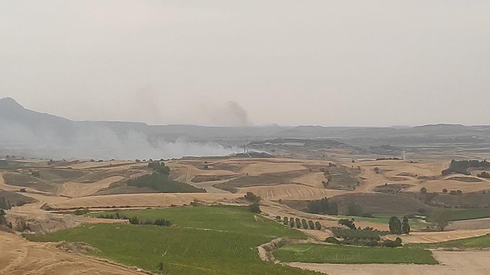 El fuego ha afectado el término municipal de Fonzaleche.