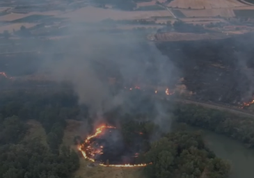 El incendio de Gimileo visto desde el aire