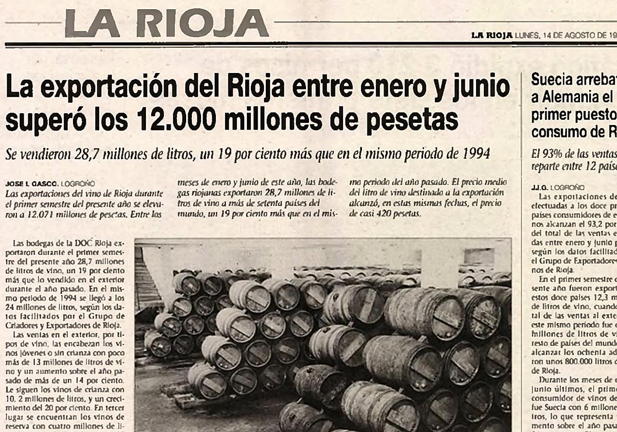 El vino de Rioja triunfa en Suecia