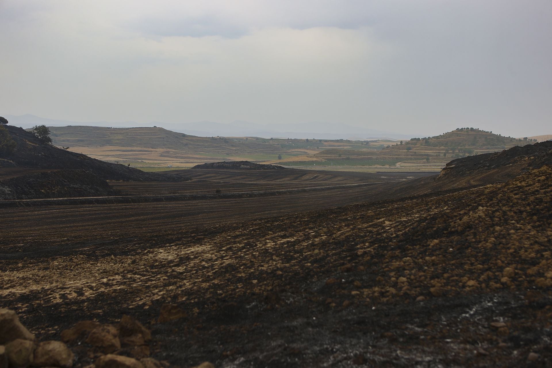 El día después del incendio en Fonzaleche y Gimileo