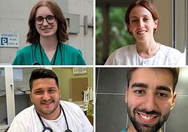 María, Paula, Nader y Paula, cuatro residentes en La Rioja.