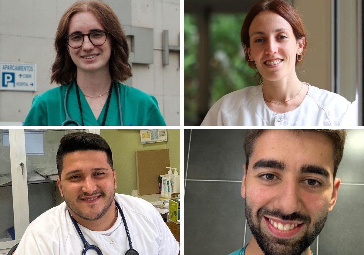 María, Paula, Nader y Paula, cuatro residentes en La Rioja.