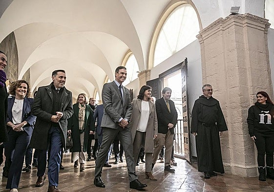 Sánchez y Andreu visitan San Millán el día en que se anunció la construcción del centro