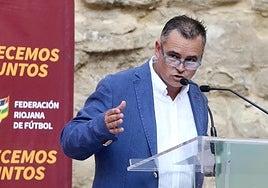 Gustavo Sáenz, presidente de la Federación Riojana de Fútbol.