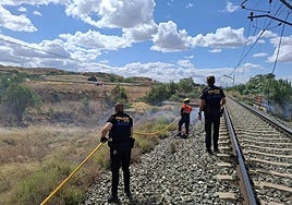 Los Bomberos y la Policía Local trabajando en la zona.