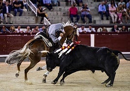 Sergio Domínguez, ayer en la plaza de toros de Las Ventas de Madrid.