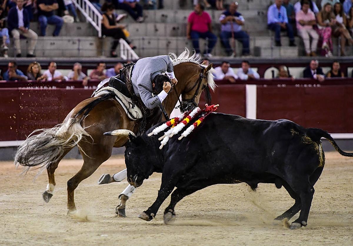 Sergio Domínguez, ayer en la plaza de toros de Las Ventas de Madrid.