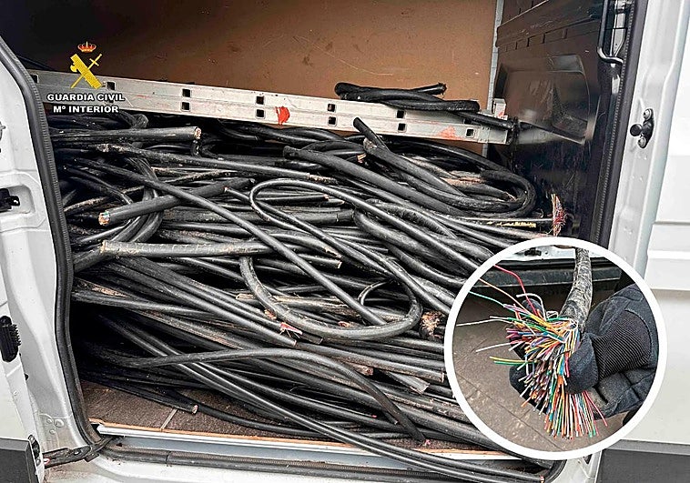 Cable de cobre robado en Cameros.