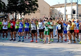 Participantes en la carrera de Agoncillo.