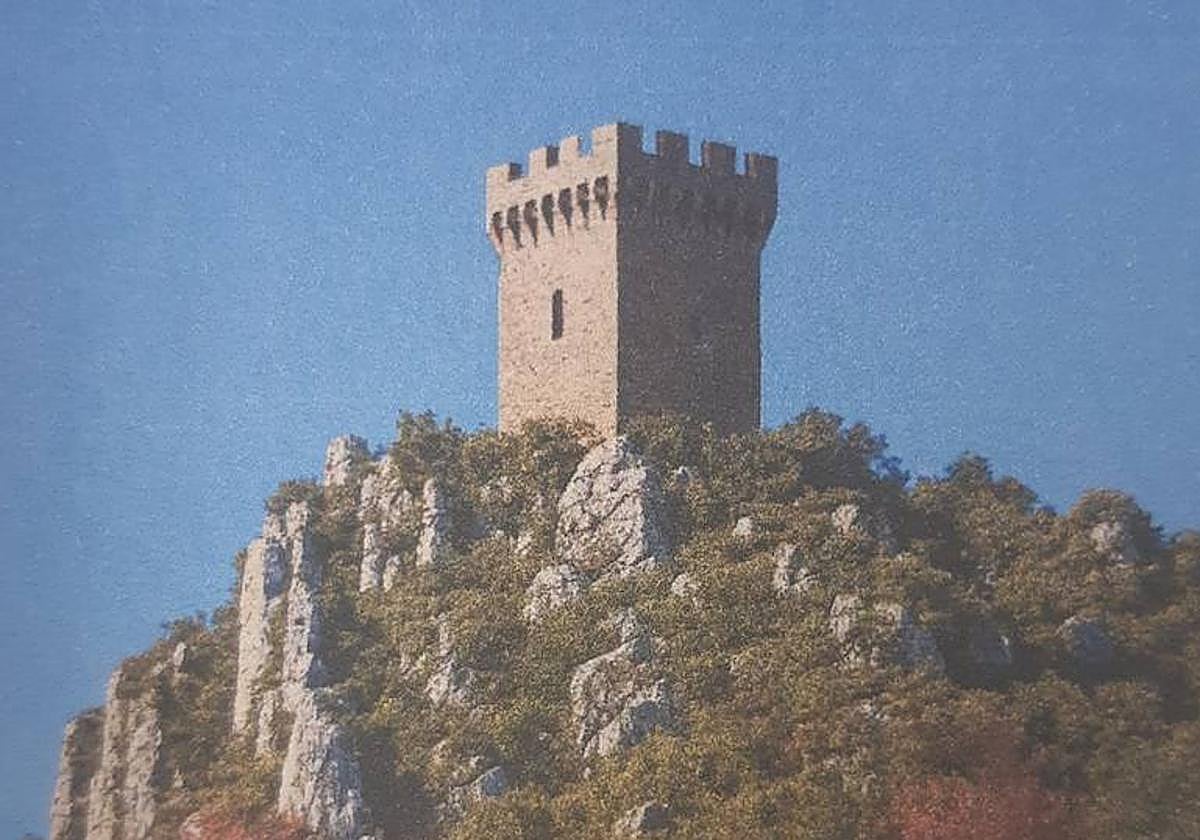 Recreación del castillo de Ferrera.