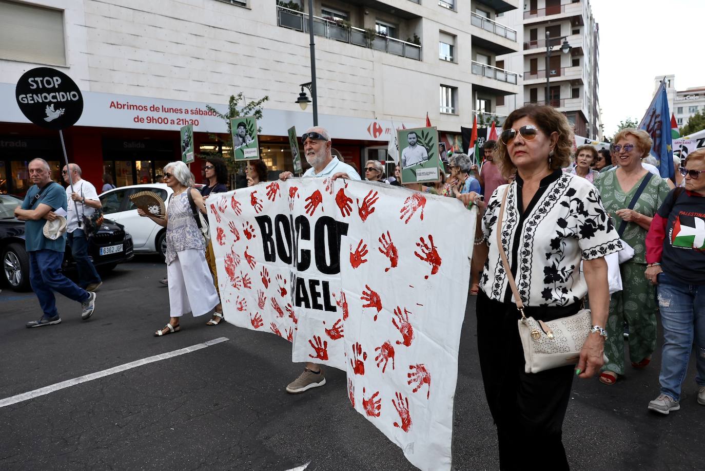 Las imágenes de la movilización logroñesa contra el «genocidio palestino»