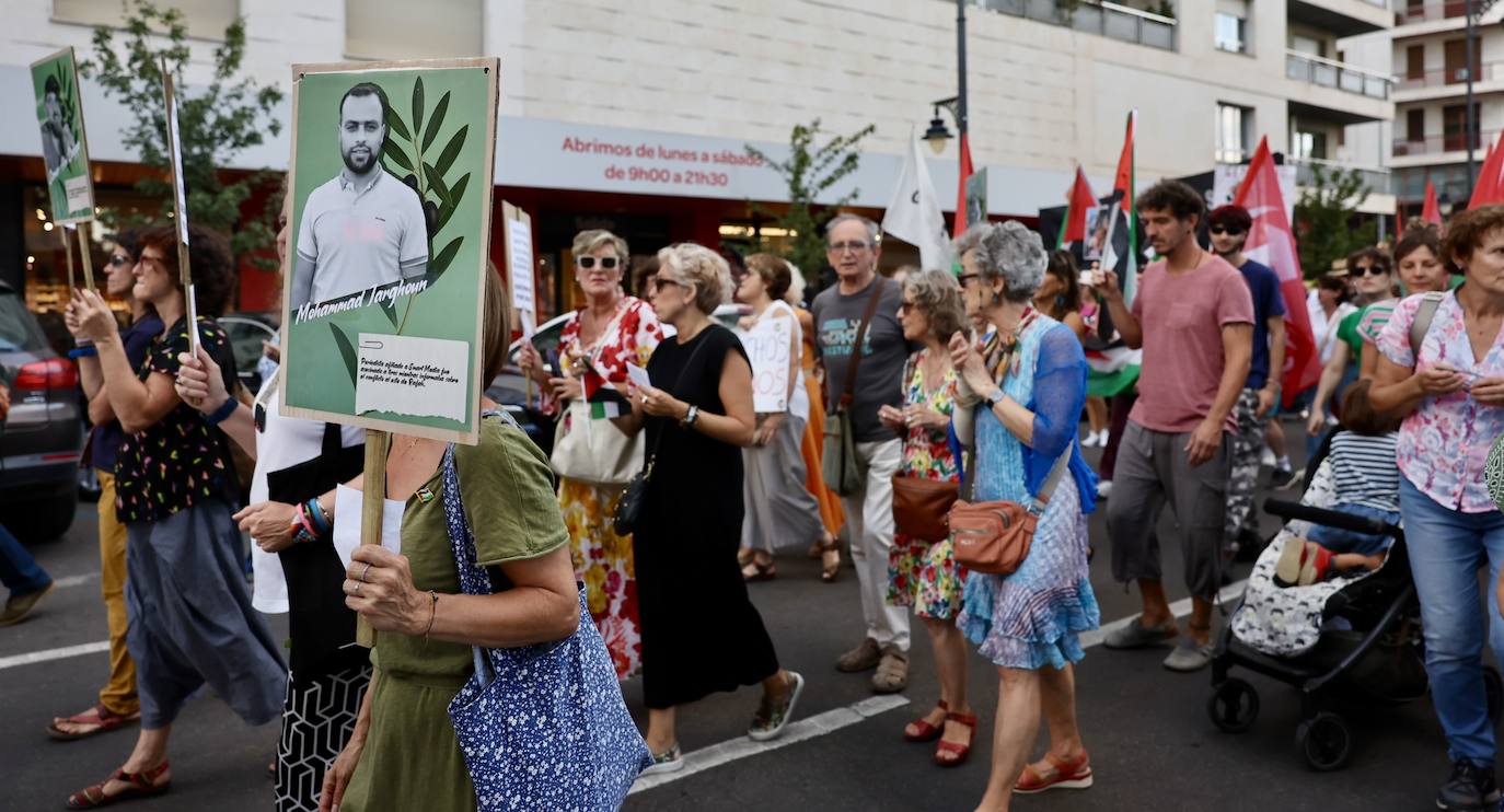 Las imágenes de la movilización logroñesa contra el «genocidio palestino»