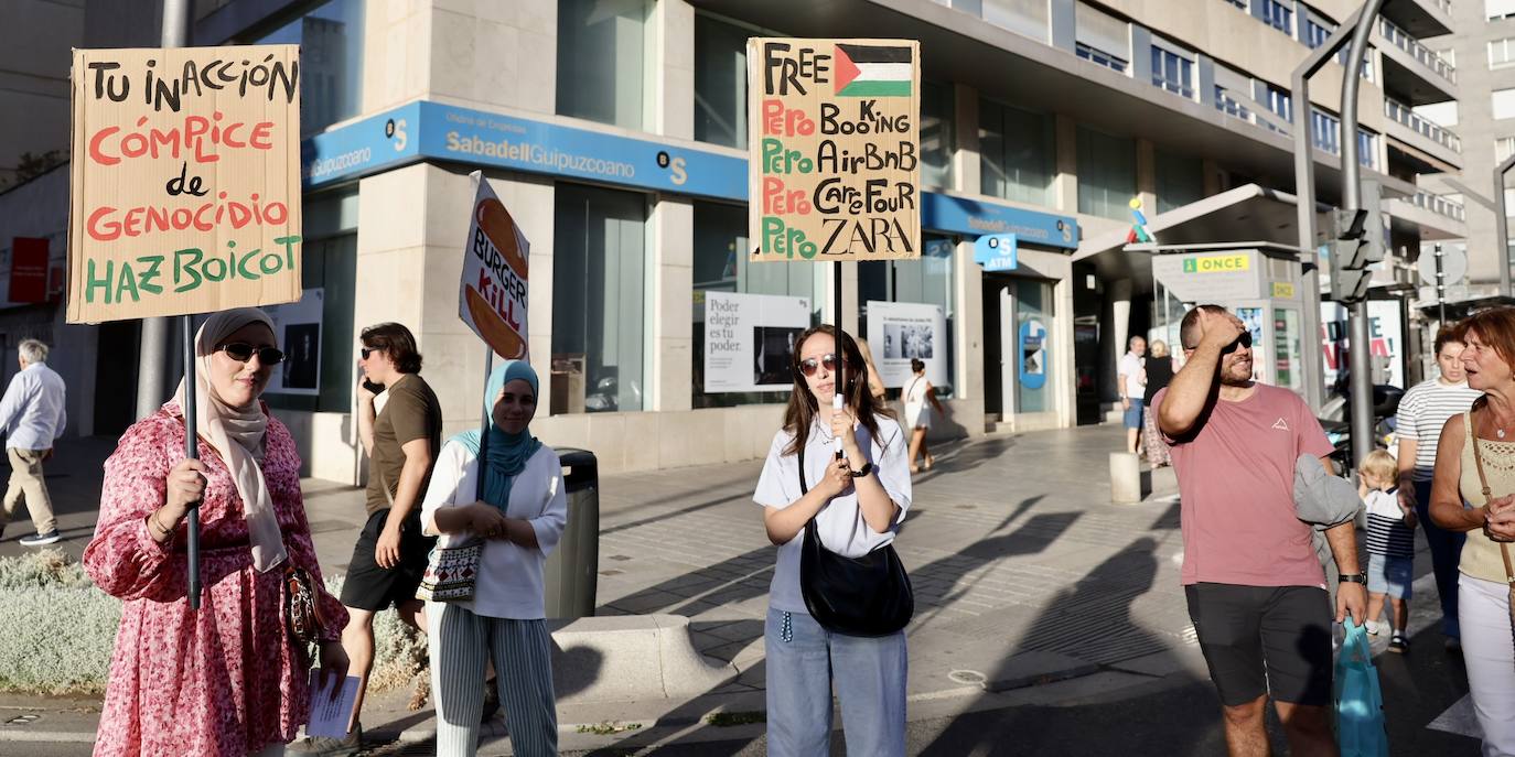 Las imágenes de la movilización logroñesa contra el «genocidio palestino»