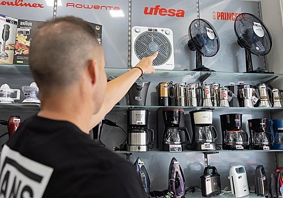 Electrodomésticos en un comercio riojano.