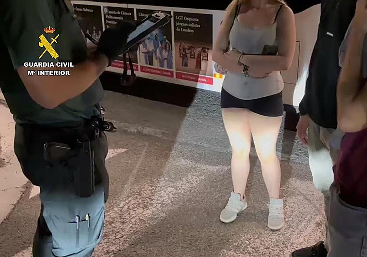 Control de la Guardia Civil en fiestas de Albelda.