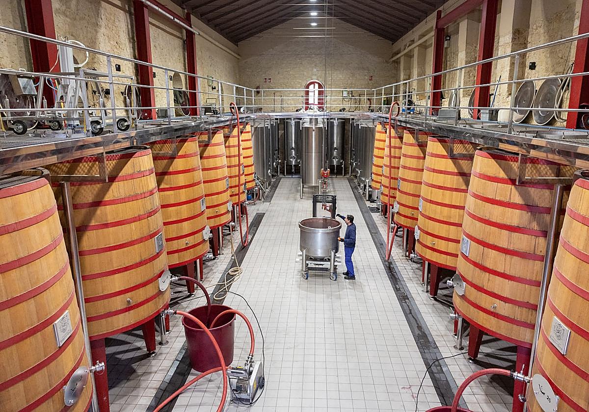 Nava de elaboraciónd de Marqués de Riscal, en Elciego