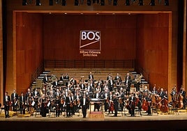 Integrantes de la Orquesta Sinfónica de Bilbao.