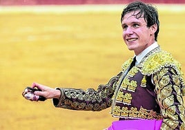 Fabio Jiménez, en la plaza de toros de Calahorra.