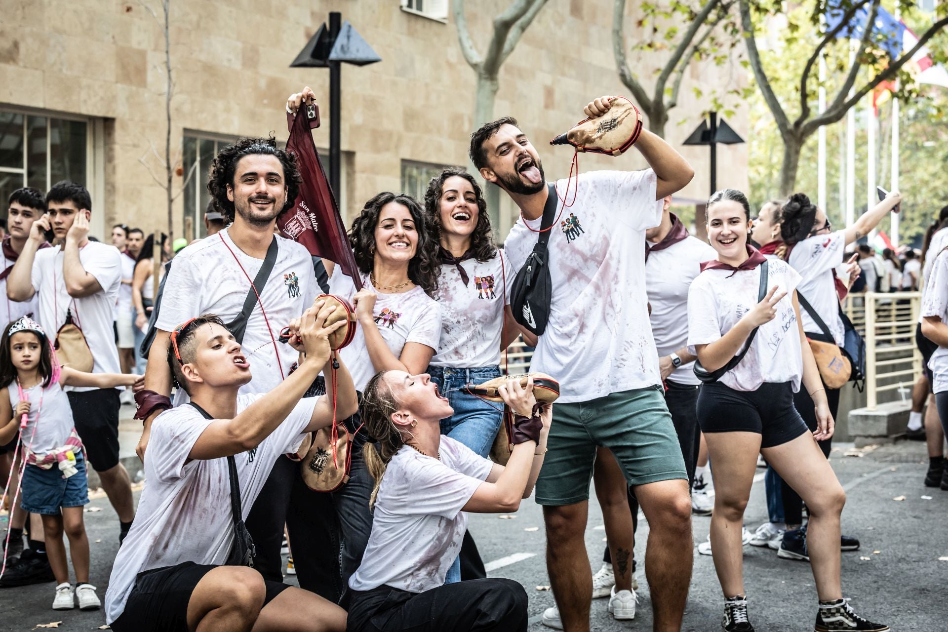 Las imágenes del cohete de San Mateo de Logroño desde la plaza del Ayuntamiento