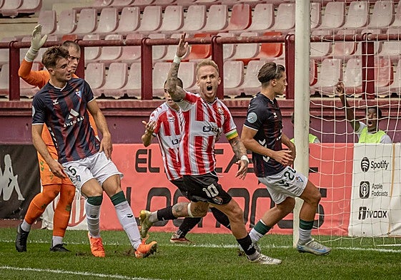 Sergio Gil, capitán de la SDL y autor de uno de los goles el pasado año ante el Alavés.