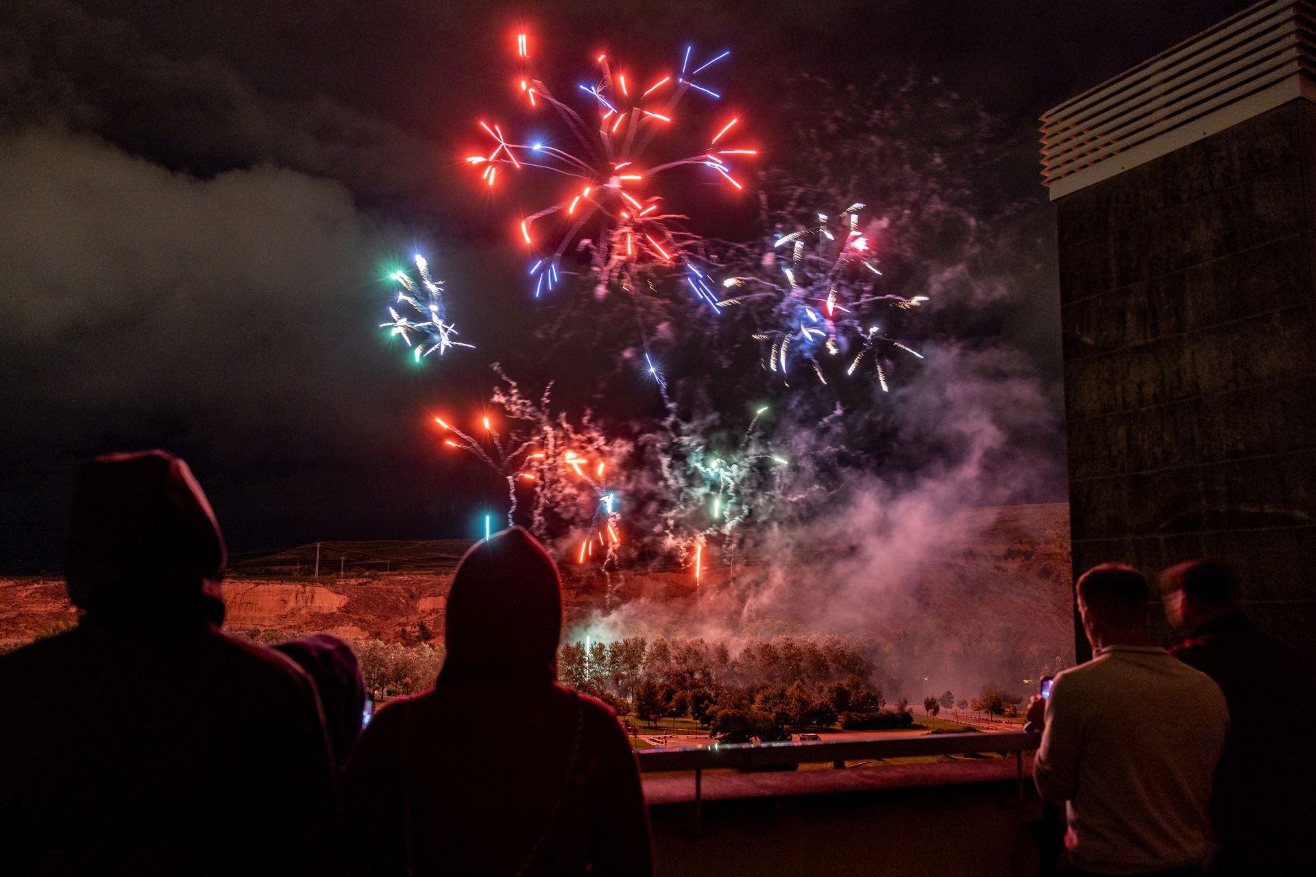 Primera noche de fuegos artificiales de San Mateo