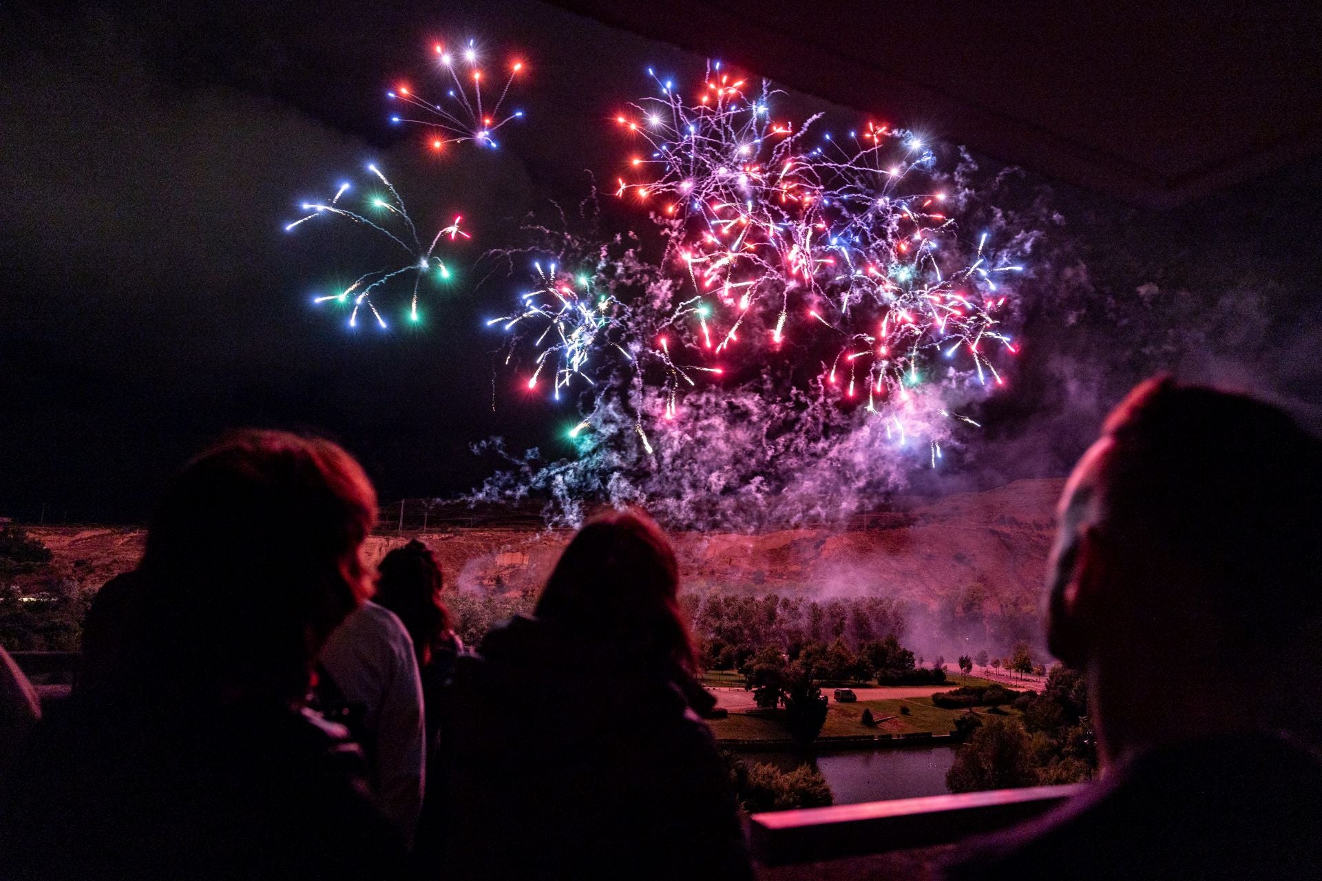 Primera noche de fuegos artificiales de San Mateo