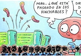 El pago en los hinchables, según Tris
