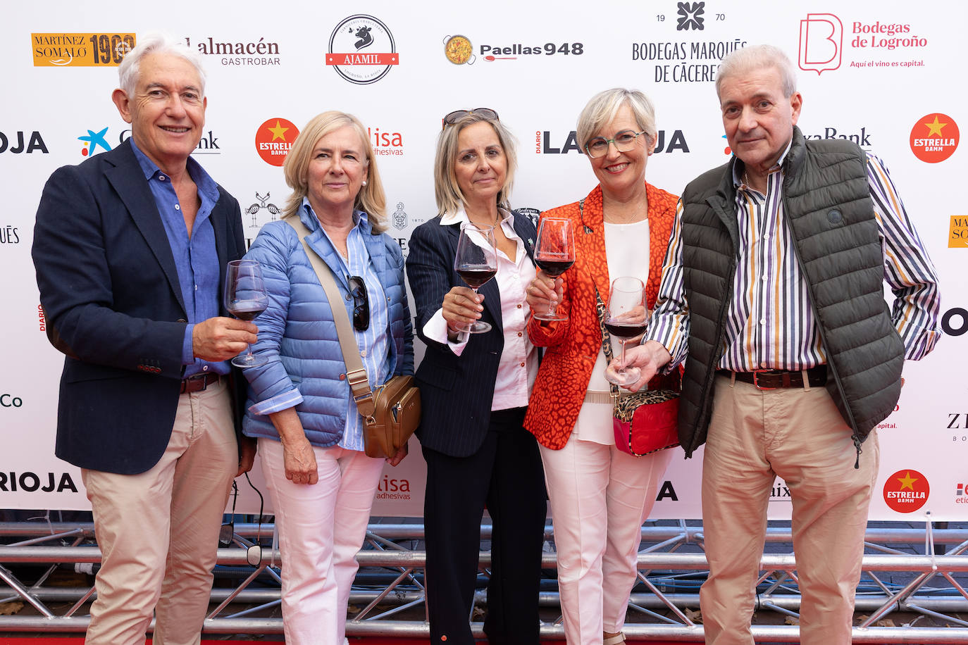 Roberto Díaz, Estrella Garido, María José Zapata, Isi Calvo y Ángel de las Heras, en La Terraza de Diario LA RIOJA. 