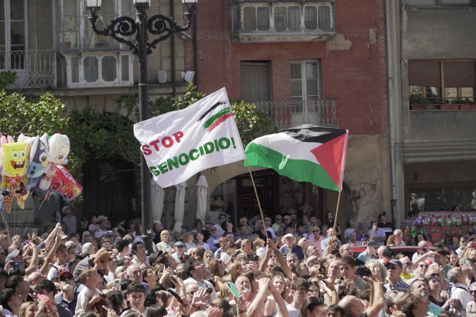 Concentración en apoyo a Palestina, en Haro.