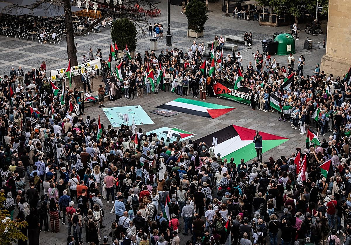 Manifestación en Logroño en apoyo al pueblo palestino