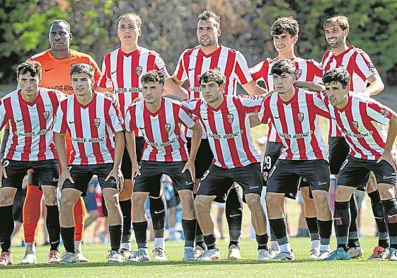 Once inicial de la Unión Deportiva Logroñés en el partido disputado ante el Alavés B.