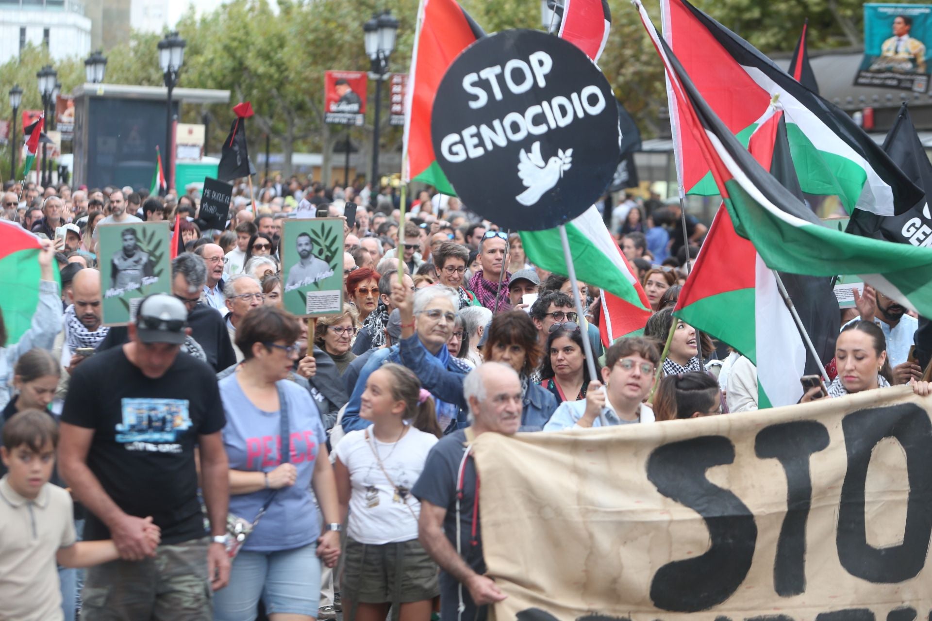Manifestación de Logroño contra la guerra en Palestina