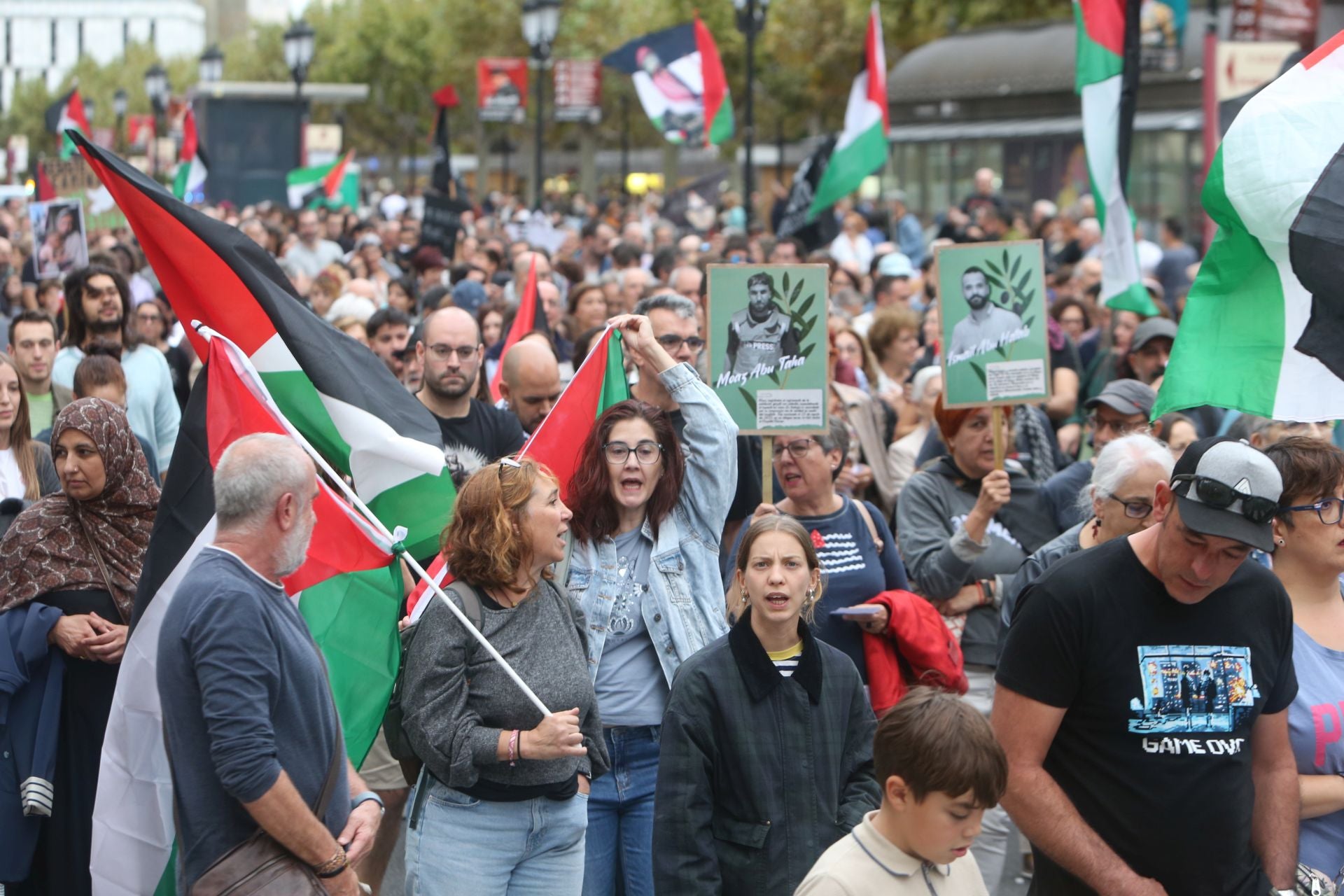 Manifestación de Logroño contra la guerra en Palestina