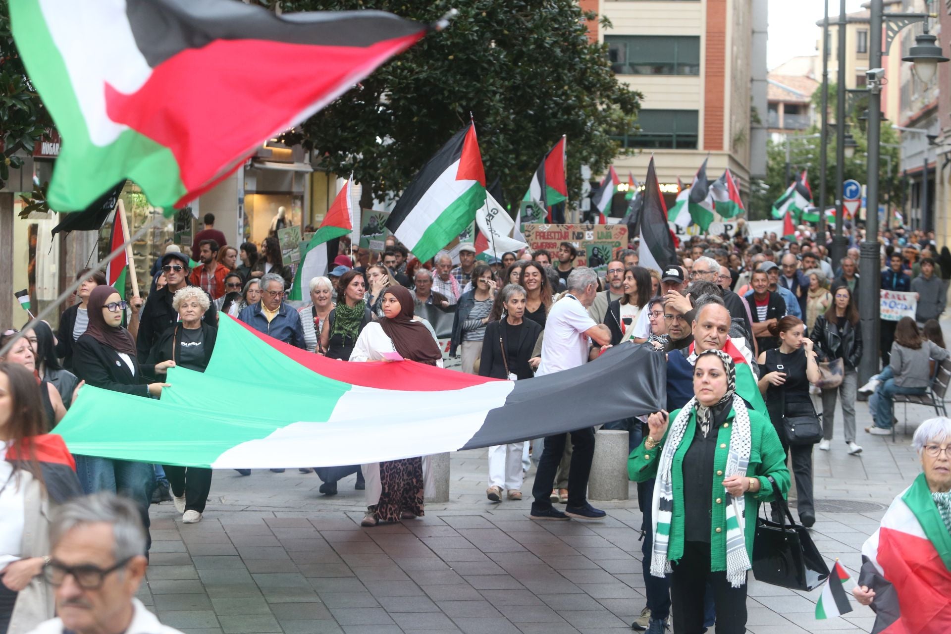 Manifestación de Logroño contra la guerra en Palestina