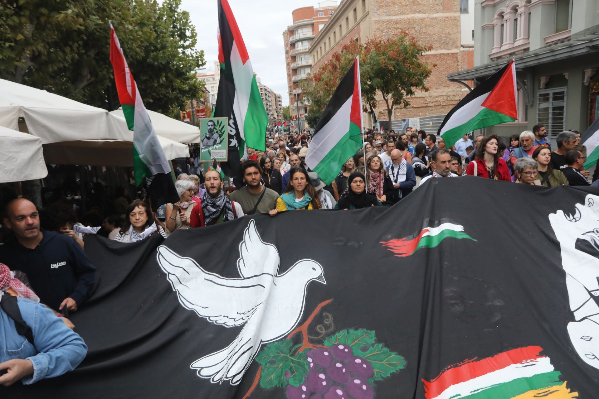 Manifestación de Logroño contra la guerra en Palestina