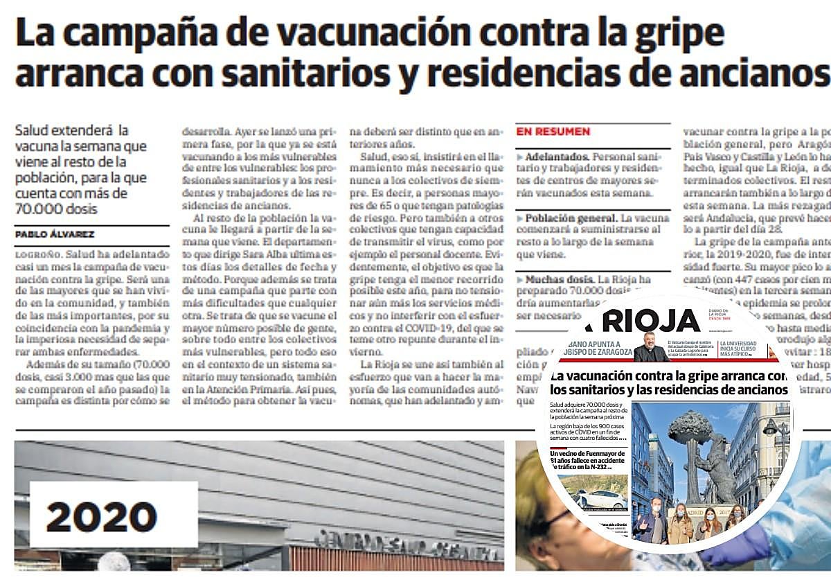 Adelanto de la vacunación contra la gripe