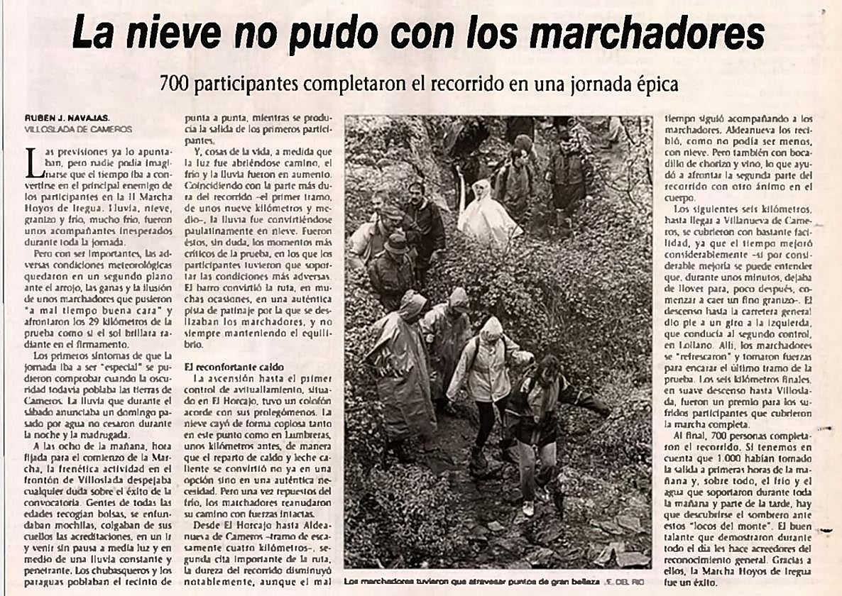 Nieve y frío en la Marcha de Hoyos de Iregua