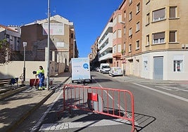 La reparación de la avería en la avenida de Numancia.