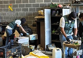 Registro efectuado por la Guardia Civil en el marco de la 'Operación Landwrt'.