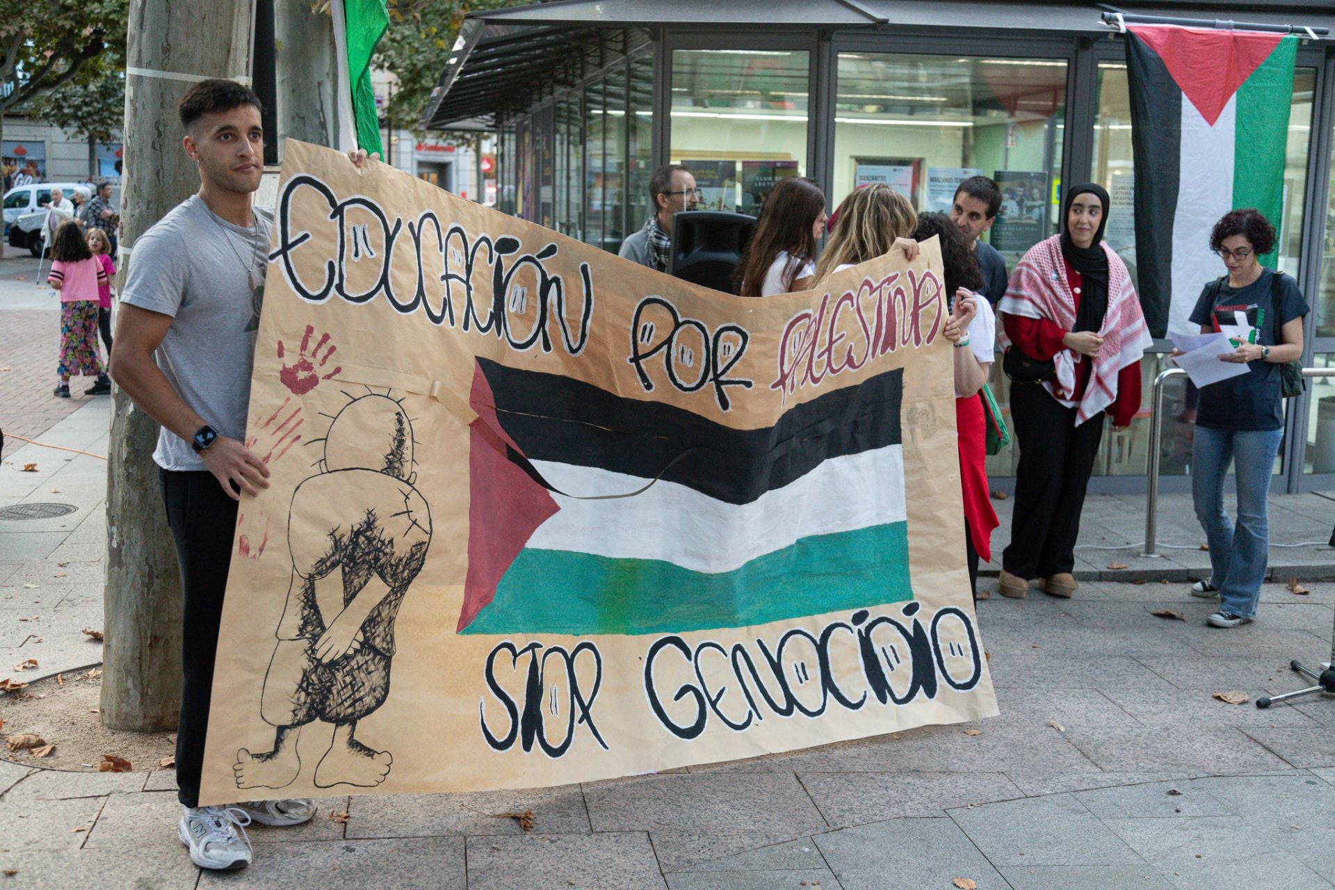 Protesta en Logroño contra la masacre en Gaza