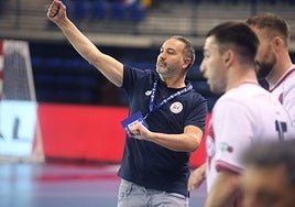 Miguel Ángel Velasco, el viernes pasado, ante el Alicante.