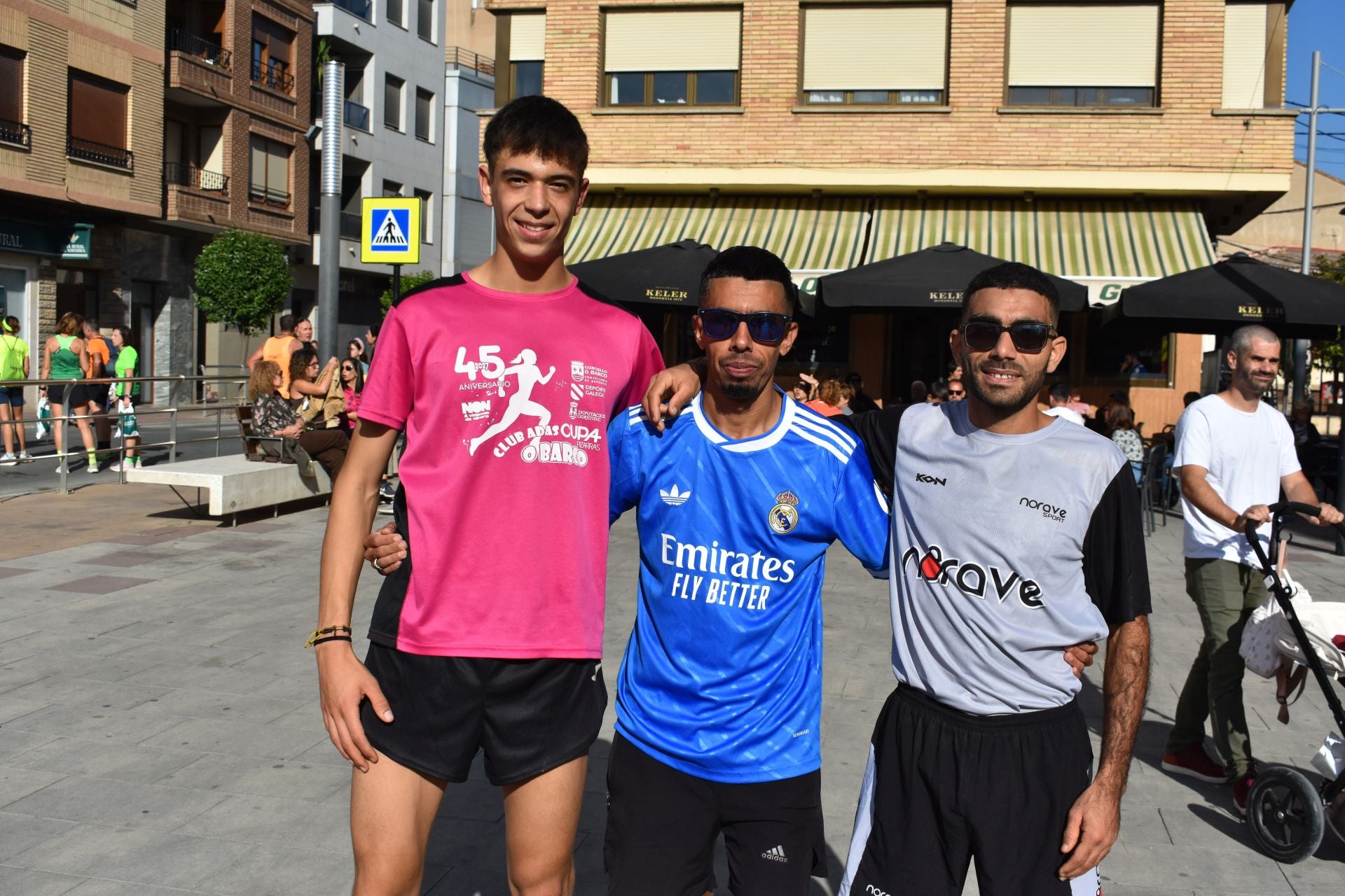 Los tres mejores de la carrera masculina.