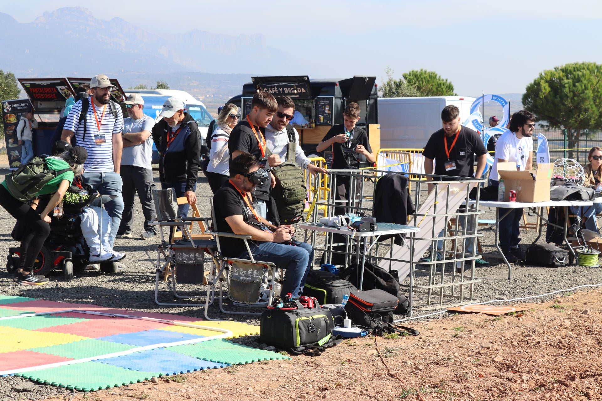 Exhibición de drones entre San Vicente y Briones
