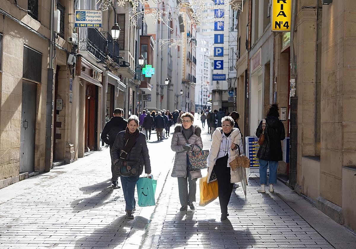 De compras por el centro de Logroño.