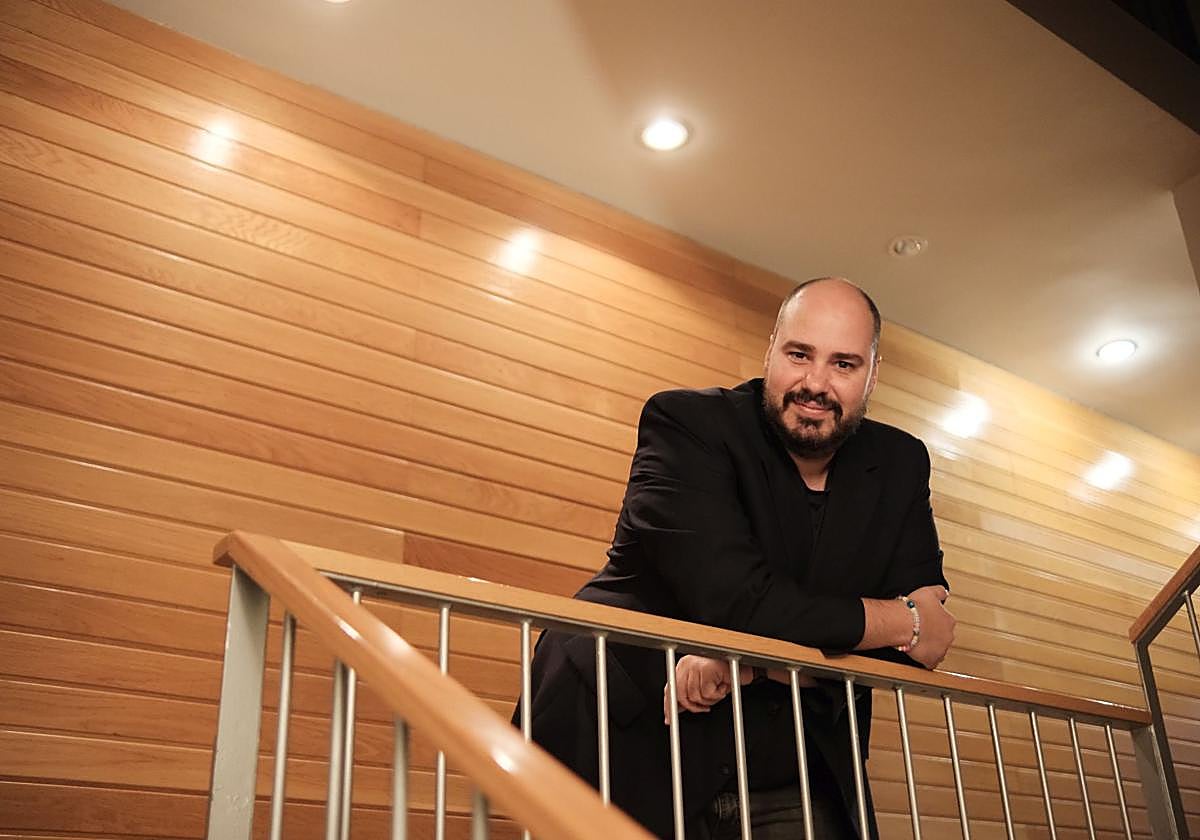 Antonio Pampliega durante su visita a Logroño.