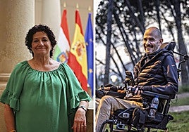 Francisca Terroba, presidenta de VencEla e Iván Fernández, enfermo de ELA de Grado III.