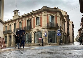 Miguel Sáinz, Conrado Escobar, Óscar Sánchez e Íñigo López-Araquistáin, este jueves en la presentación del nuevo proyecto hotelero.
