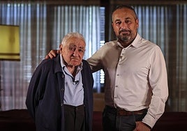 Manuel Ruiz Fernández y su hijo Manu, listos para empezar.