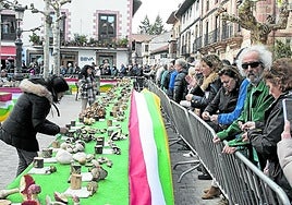 La plaza de la Verdura durante una exposición de setas anterior.